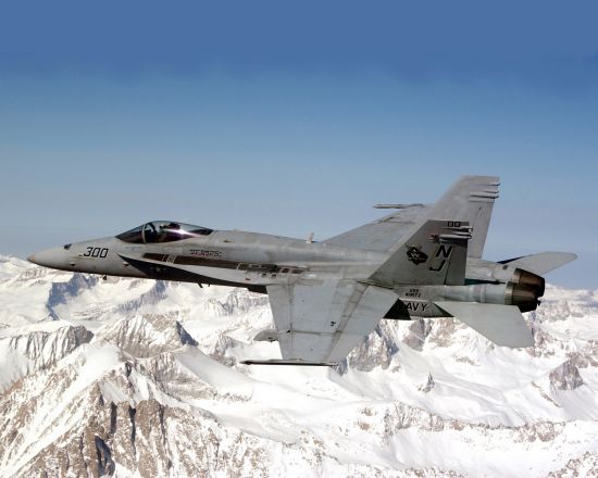 Navy F-18 Hornet ground attack fighter