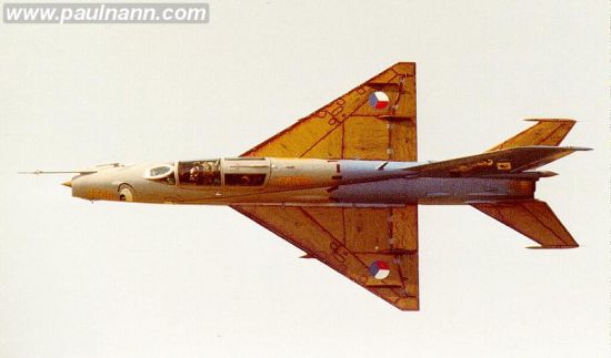 MiG-21 fighter showing its low aspect ratio wing