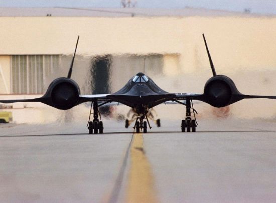SR-71 Blackbird illustrating its chined nose and canted vertical tails