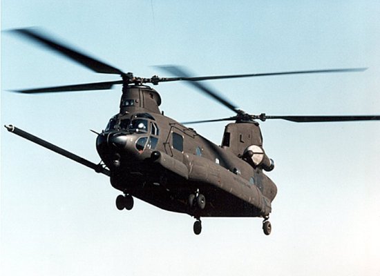 Tandem rotor design of the MH-47E Chinook