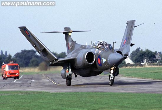 A Buccanner folding its wings, note the vortex generators near the leading edge