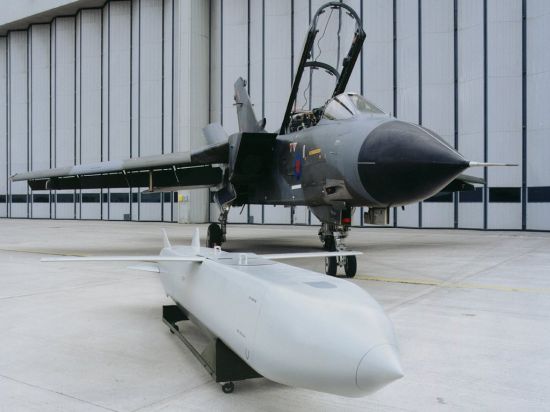 Storm Shadow with an RAF Tornado in the background