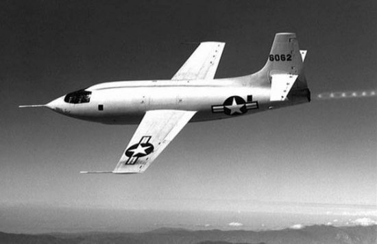 Shock diamonds in the rocket engine exhaust of the X-1