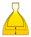 Bell nozzle behavior during flight