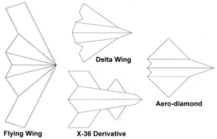 Initial shapes studied by design team