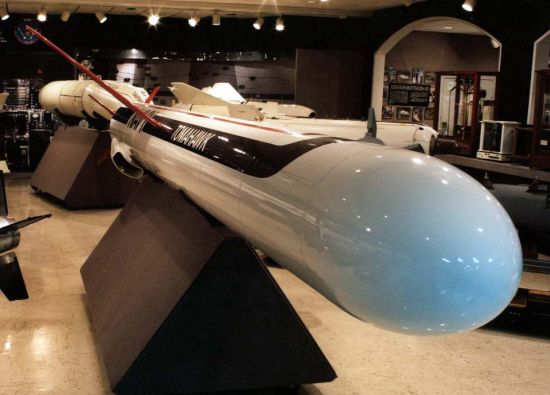 Rounded nose of the Tomahawk cruise missile