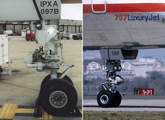 Boeing 757-200 nose gear wheel