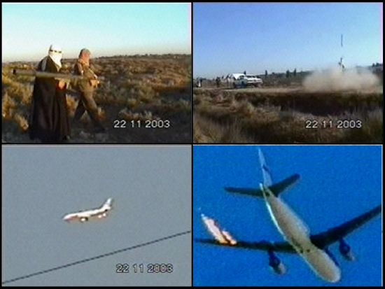 DHL Airbus A300 being attacked by a shoulder-launched IR guided missile