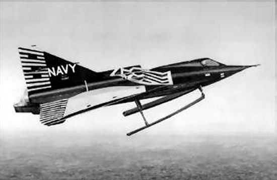 Convair Sea Dart showing its hydro-skis