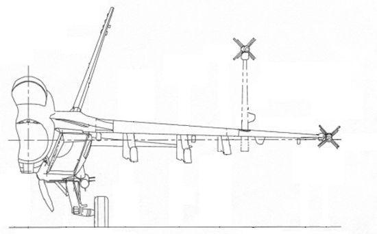 Front view of an F-18E