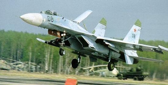 Speed brake on the Su-27